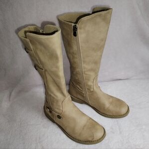 Blowfish Malibu kingsley -k Kids Gold  Tall  Zip Boots Girls Size 3
